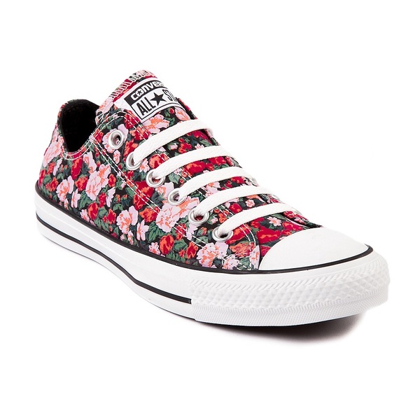floral converse low tops